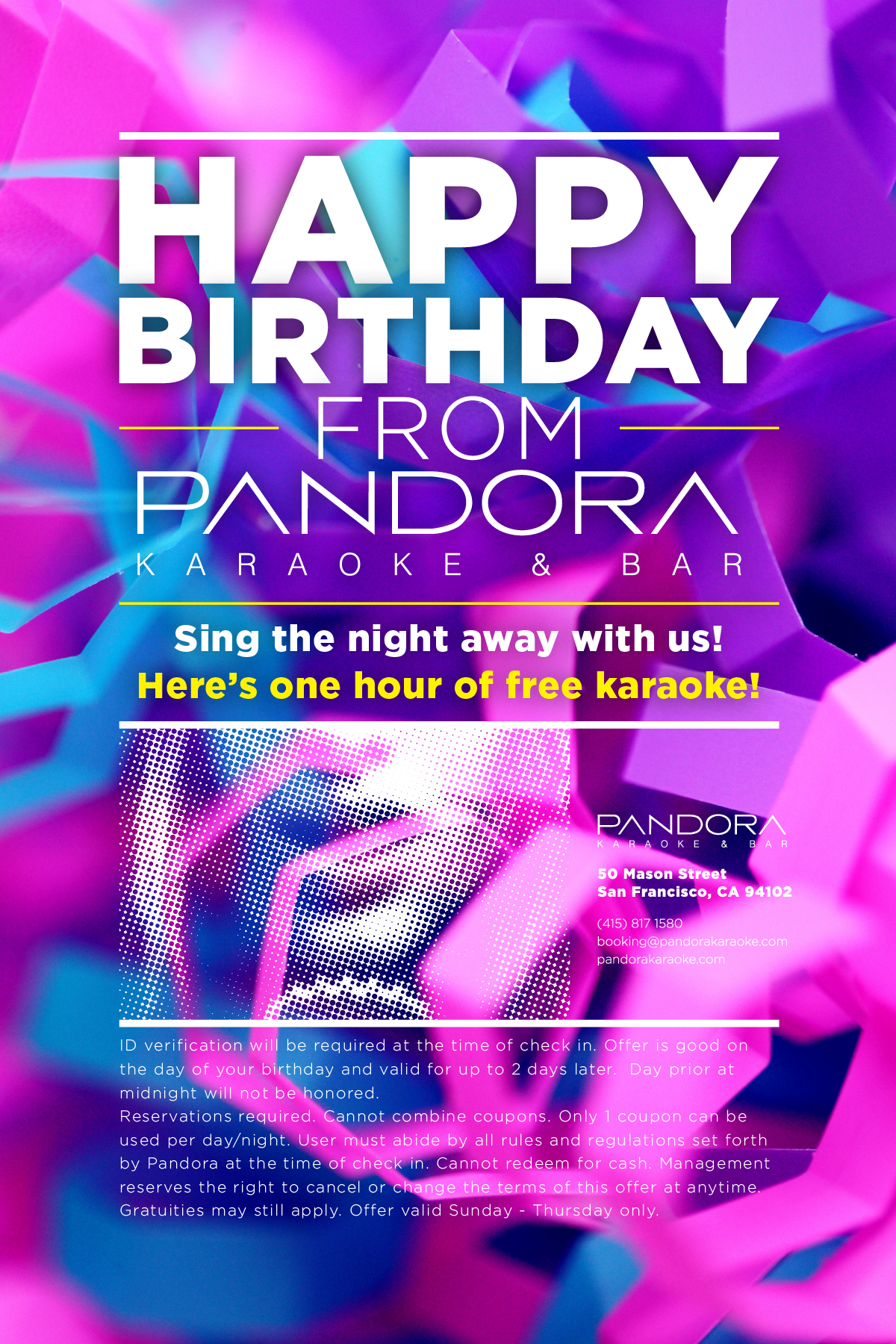 Pandora Karaoke flyer